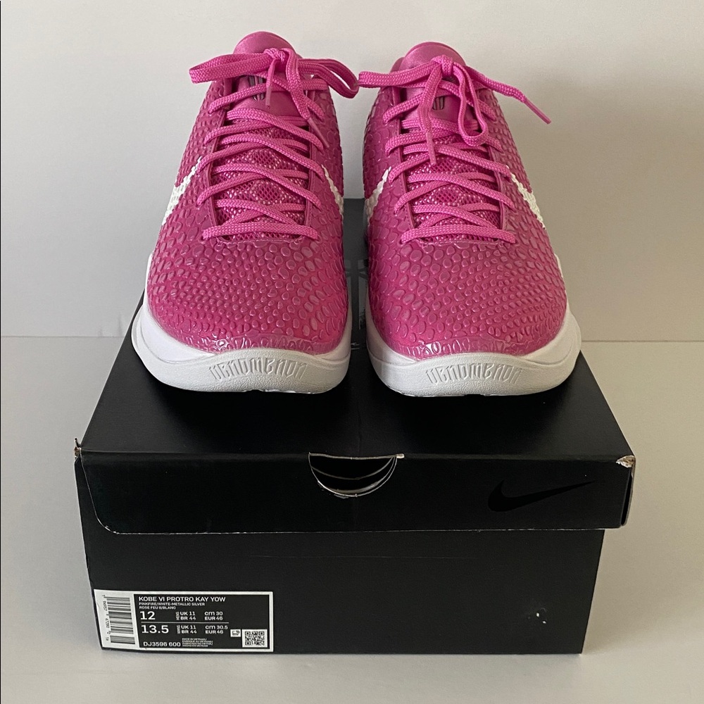Nike Kobe 6 Proto Kay Yow Think Pink Athletic Sneakers